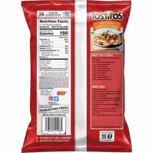 Tostitos® Habanero Flavored Tortilla Chips Perspective: right