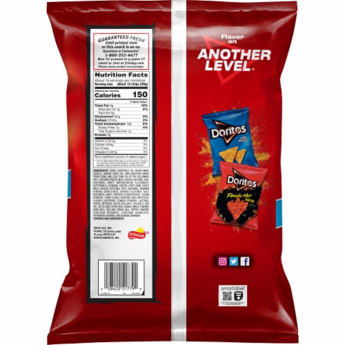 Doritos® Nacho Cheese Flavored Tortilla Chips Party Size Perspective: right