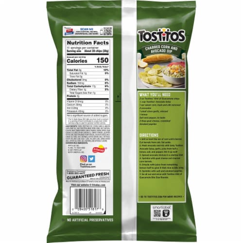 Tostitos® Hint of Guacamole Flavored Tortilla Chips Perspective: right