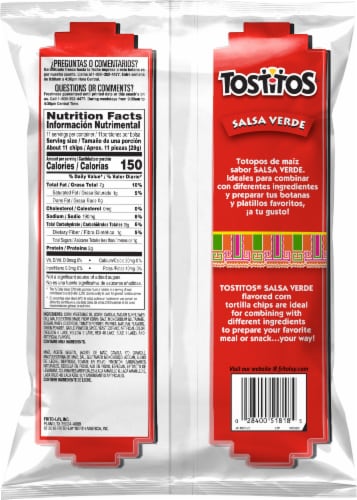Tostitos® Salsa Verde Flavored Tortilla Chips Perspective: right