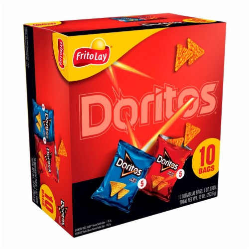 Doritos® Nacho Cheese and Cool Ranch Flavored Tortilla Chips Variety Pack Perspective: right