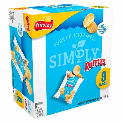 Ruffles® Simply Sea Salt Potato Chips Variety Pack Perspective: right