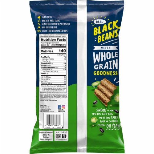 SunChips® Black Bean Spicy Jalapeno Whole Grain Chips Perspective: right