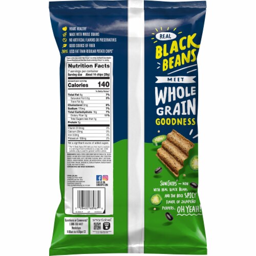 SunChips® Black Bean Spicy Jalapeno Whole Grain Chips Perspective: right