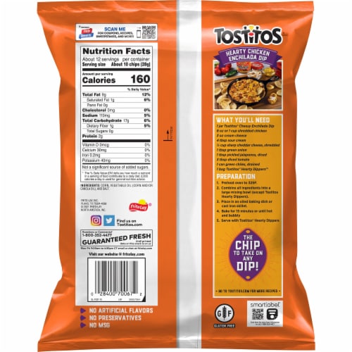 Tostitos® Hearty Dippers Original Tortilla Chips Perspective: right
