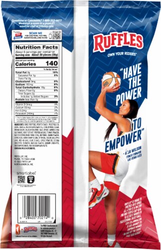 Ruffles® Ridge Twists Smoky BBQ Potato Chips Perspective: right
