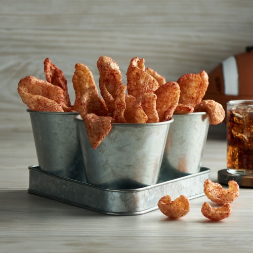Baken-Ets Chicharrones Fried Pork Skins Hot'N Spicy Flavored 4 Oz Perspective: right