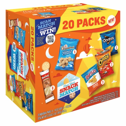Frito Lay® Chips Grandma's® Cookies and Munchie's® Sandwich Crackers Variety Pack Perspective: right