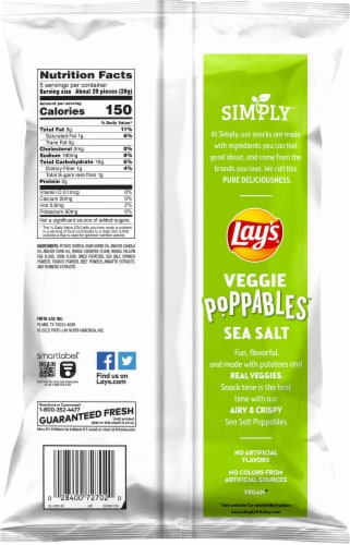 Simply™ Lay’s Veggie Poppables® Sea Salt Chips Perspective: right