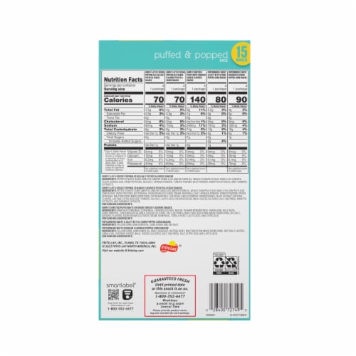 Frito Lay® Puff & Pop Variety Mix Snacks Perspective: right