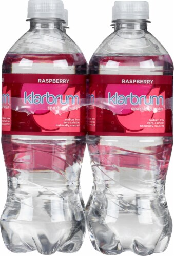 Klarbrunn® Raspberry Flavored Sparkling Bottled Water Perspective: right