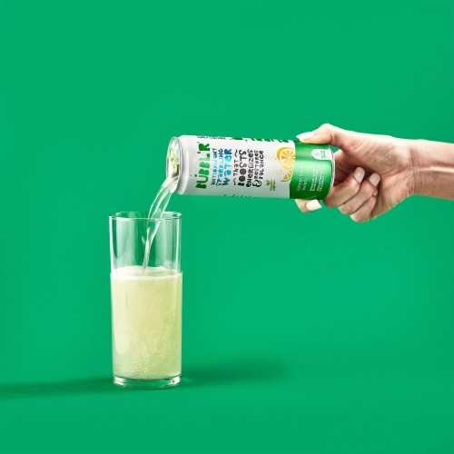 BUBBL'R Lemon Lime Twist’r Antioxidant Sparkling Water Cans Perspective: right