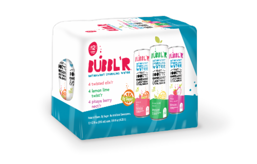 Bubbl'r® Antioxidant Sparkling Water Variety Pack Perspective: right