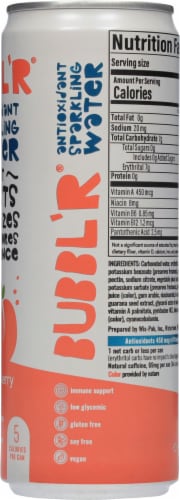 Bubbl'r® Antioxidant Sparkling Water - Peach Raspberry Dazzl'r Perspective: right