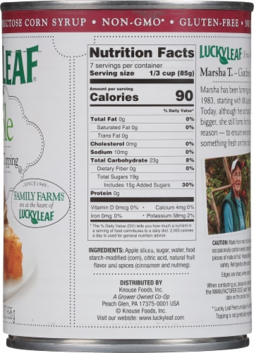 Lucky Leaf® Premium Apple Fruit Filling or Topping Perspective: right