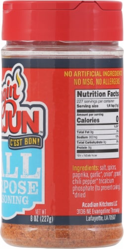 Ragin' Cagun™ Louisiana Spice Seasoning Perspective: right