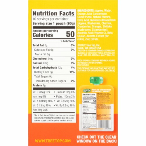 Tree Top Favs Orange You Happy? Immunity + Support Fruit & Vitamin Snack Perspective: right