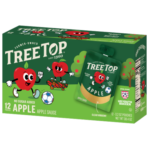 Tree Top® No Sugar Added Apple Sauce Pouches Perspective: right