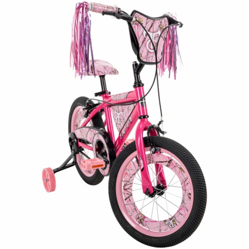 Huffy True Timber Kid's Camo Bike With Training Wheels - Pink Perspective: right
