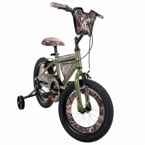 Huffy True Timber Kid's Camo Bike With Training Wheels - Green Perspective: right