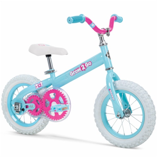 Huffy Grow 2 Go 3-in-1 Girls' Conversion Bicycle - Pink/Teal Perspective: right