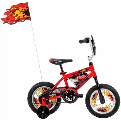 Huffy Disney Cars Kid's Bicycle With Training Wheels - Red Perspective: right
