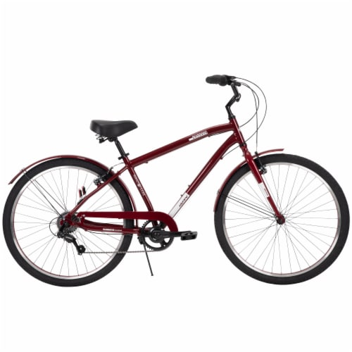 Huffy Casoria Lightweight Aluminum Men's Comfort Bike - Maroon Perspective: right