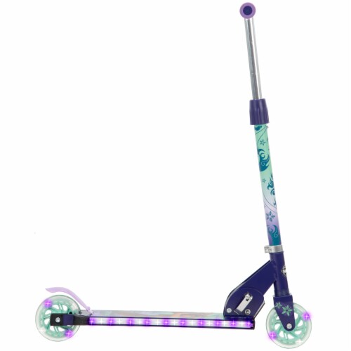 Huffy Disney's Raya Electro-Light 3 Wheeled Scooter - Purple/Teal Perspective: right