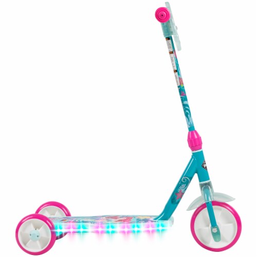 Huffy Disney The Little Mermaid Electro-Light 3 Wheel Scooter - Aqua/Pink Perspective: right