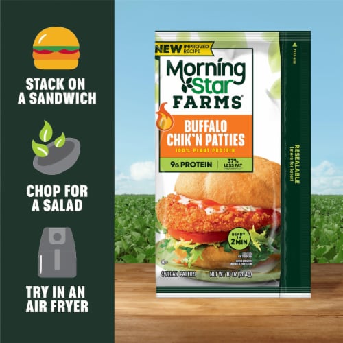 MorningStar Farms® Buffalo Vegan Chicken Patties Perspective: right