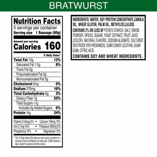 MorningStar Farms® Incogmeato Original Vegan Bratwurst Perspective: right