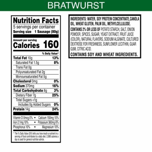 MorningStar Farms® Incogmeato Original Vegan Bratwurst Perspective: right