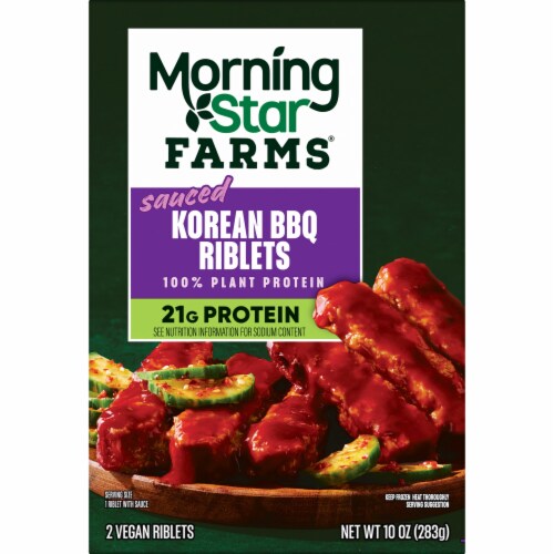 MorningStar Farms® Korean BBQ Vegan Sauced Riblets Perspective: right