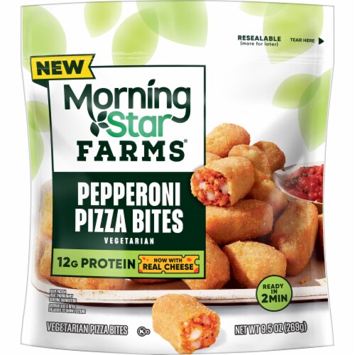 MorningStar Farms® Pepperoni Vegetarian Pizza Bites Perspective: right