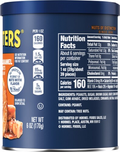 Planters® Salted Caramel Peanuts Perspective: right