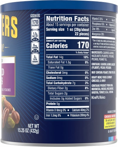 Planters Deluxe Unsalted Mixed Nuts Perspective: right