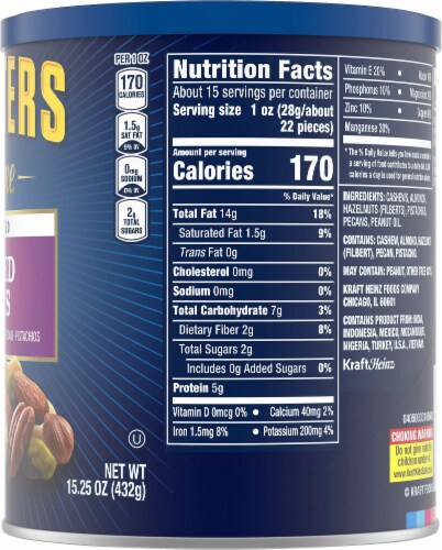 Planters Deluxe Unsalted Mixed Nuts Perspective: right