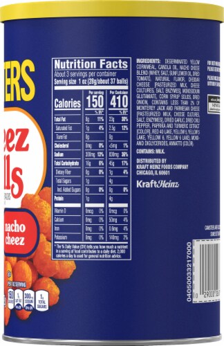 Planters Cheez Balls Nacho Cheez Cheese Flavored Snacks Perspective: right