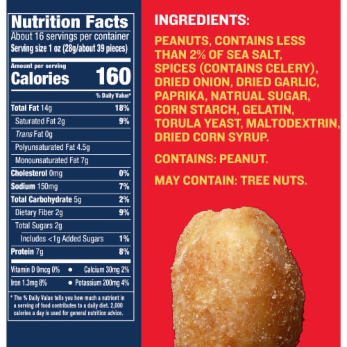 Planters® Dry Roasted Peanuts Perspective: right