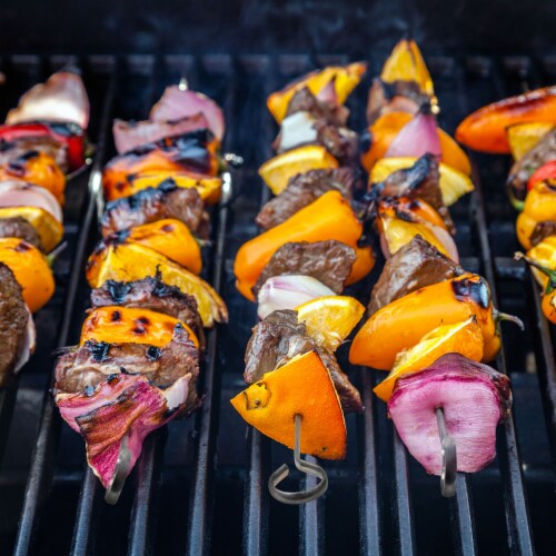 8 inch BBQ Skewers Set of 24, Used for Barbecuing MeatStainless Steel, Barbeque Accessories Perspective: right