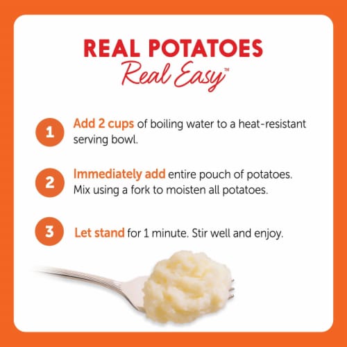 Idahoan Four Cheese Mashed Potatoes Perspective: right
