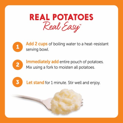Idahoan Wisconsin Cheddar Mashed Potatoes Perspective: right