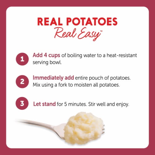 Idahoan® Baby Reds® Brand Mashed Potatoes Family Size Perspective: right