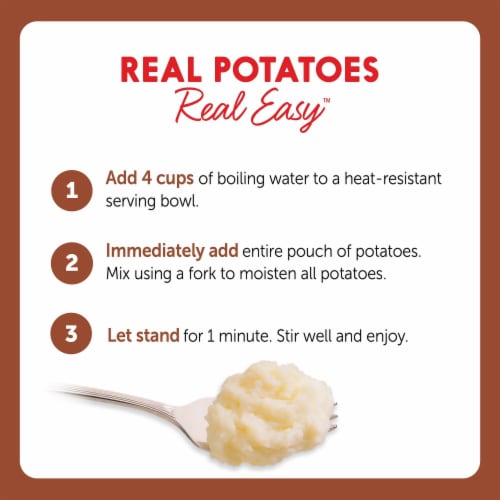 Idahoan Four Cheese Mashed Potatoes Family Size Perspective: right