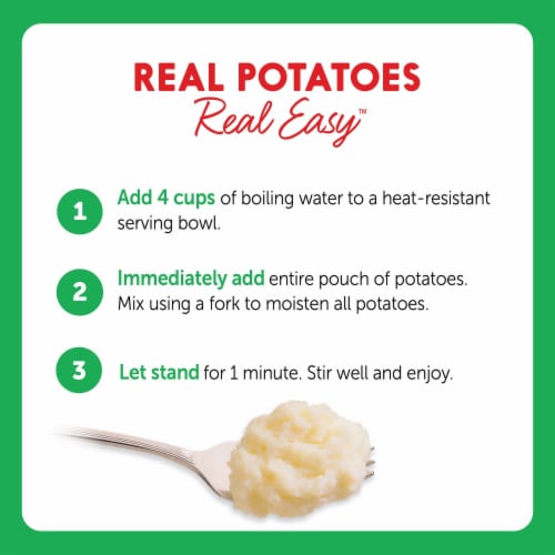 Idahoan® Roasted Garlic Mashed Potatoes Family Size Perspective: right