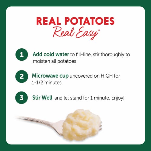 Idahoan Roasted Garlic Mashed Potatoes Cups Perspective: right