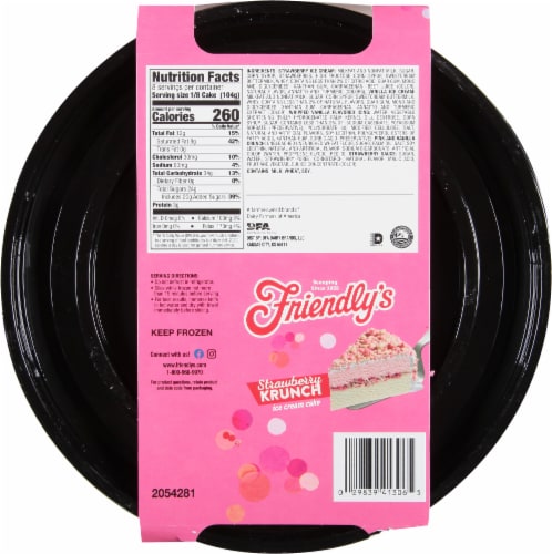 Friendly's® Krunch Strawberry Ice Cream Cake Perspective: right