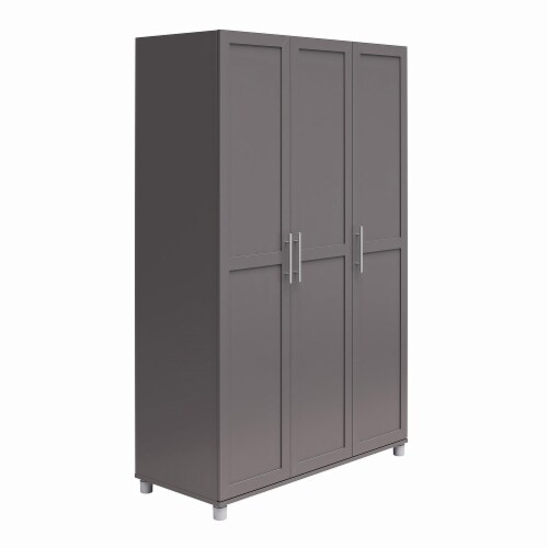 Camberly Framed 3 Door Wardrobe, Graphite Gray Perspective: right
