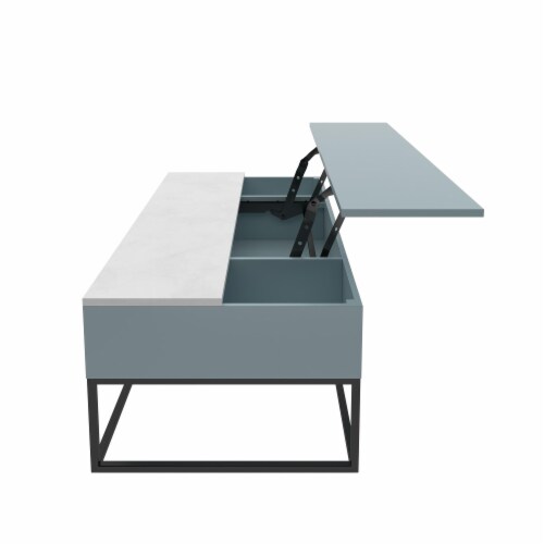 Cortney's Collection Perry Lift-Top Coffee Table, Powder Blue Perspective: right