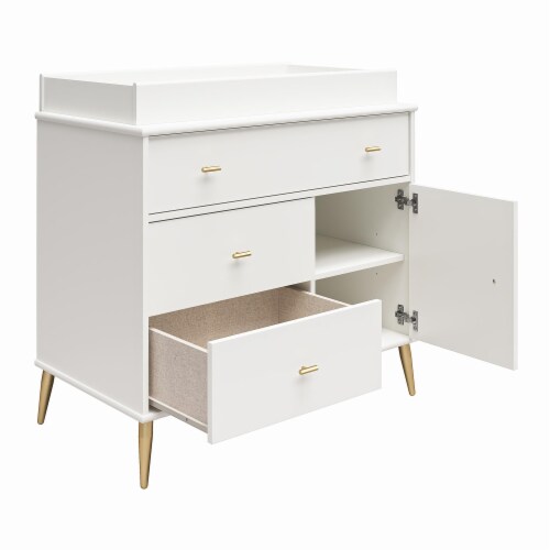 Valentina 3 Drawer 1 Door Convertible Dresser Changing Table